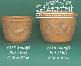 Amalfi Pot Cast Stone Outdoor Garden Planter Planter Tuscan 