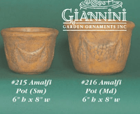 Thumbnail for Amalfi Pot Cast Stone Outdoor Garden Planter Planter Tuscan 
