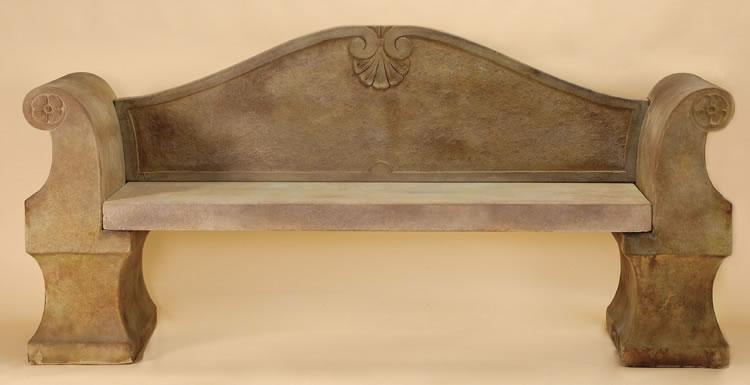 Anduze Garden Outdoor Cast Stone Garden Bench Benches Tuscan 