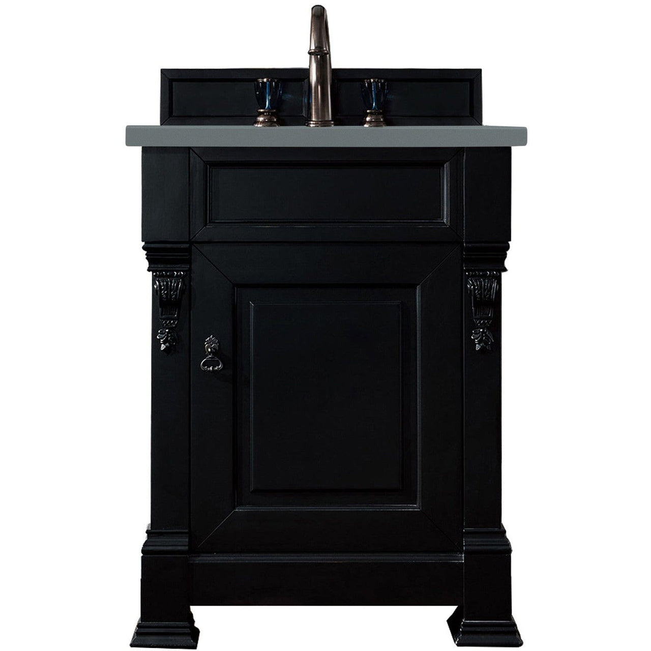 James Martin Brookfield 26" Single Vanity Vanities James Martin Antique Black w/ 3 CM Cala Blue Quartz Top 