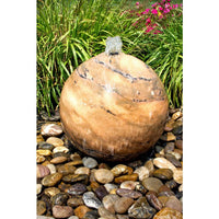 Thumbnail for Real Stone Fountains ABART4420 20″ Yellow Onyx Sphere Fountain Fountain Blue Thumb 