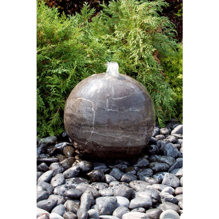 Real Stone Fountains ABART4820 20″ Blue Limestone Sphere Fountain Fountain Blue Thumb 