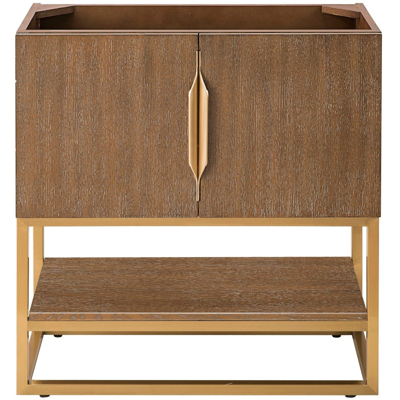 James Martin Columbia 31.5" Single Vanity Vanity James Martin Latte Oak - Radiant Gold Cabinet Only 