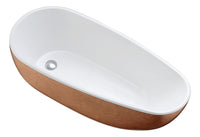 Thumbnail for ANZZI Bishop Series 5.53 ft. Freestanding Bathtub in Rose Gold FreeStanding Bathtub ANZZI 