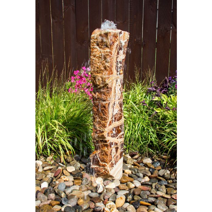Real Stone Fountains BTTBK034 Desert Onyx Artisan Rock Fountain Fountain Blue Thumb 
