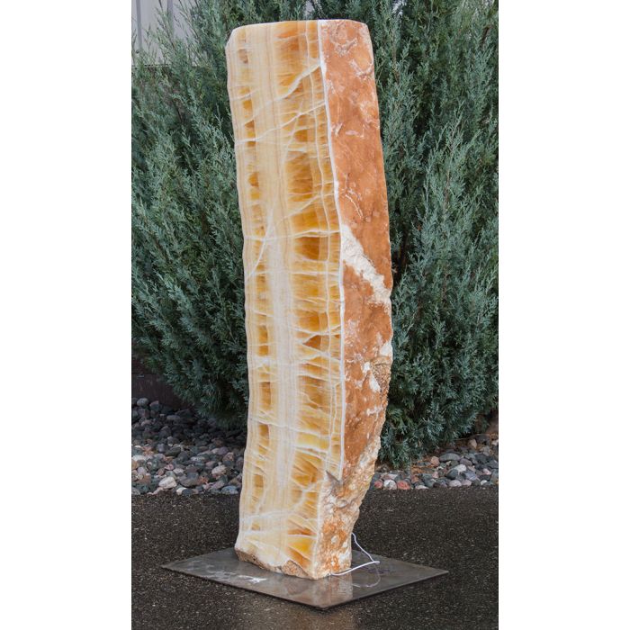 Real Stone Fountains BTTBK040 Sunrise Onyx Artisan Rock Fountain Fountain Blue Thumb 