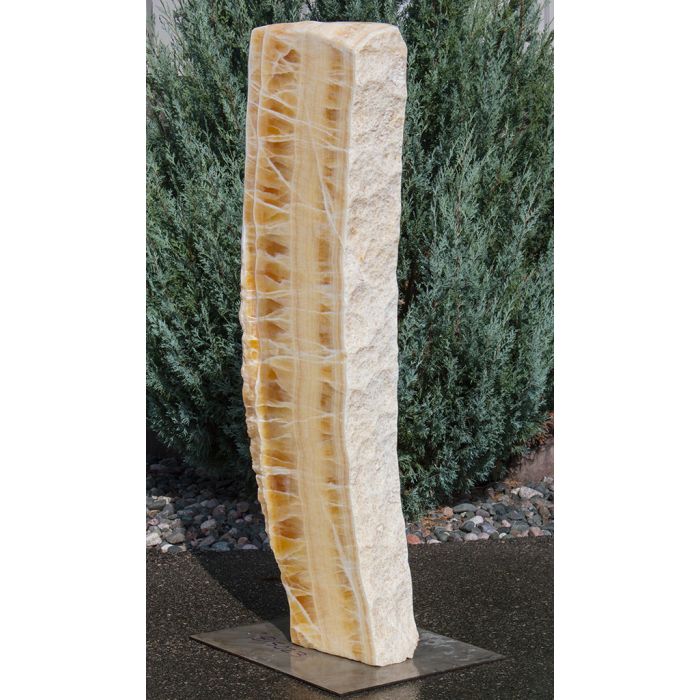 Real Stone Fountains BTTBK040 Sunrise Onyx Artisan Rock Fountain Fountain Blue Thumb 