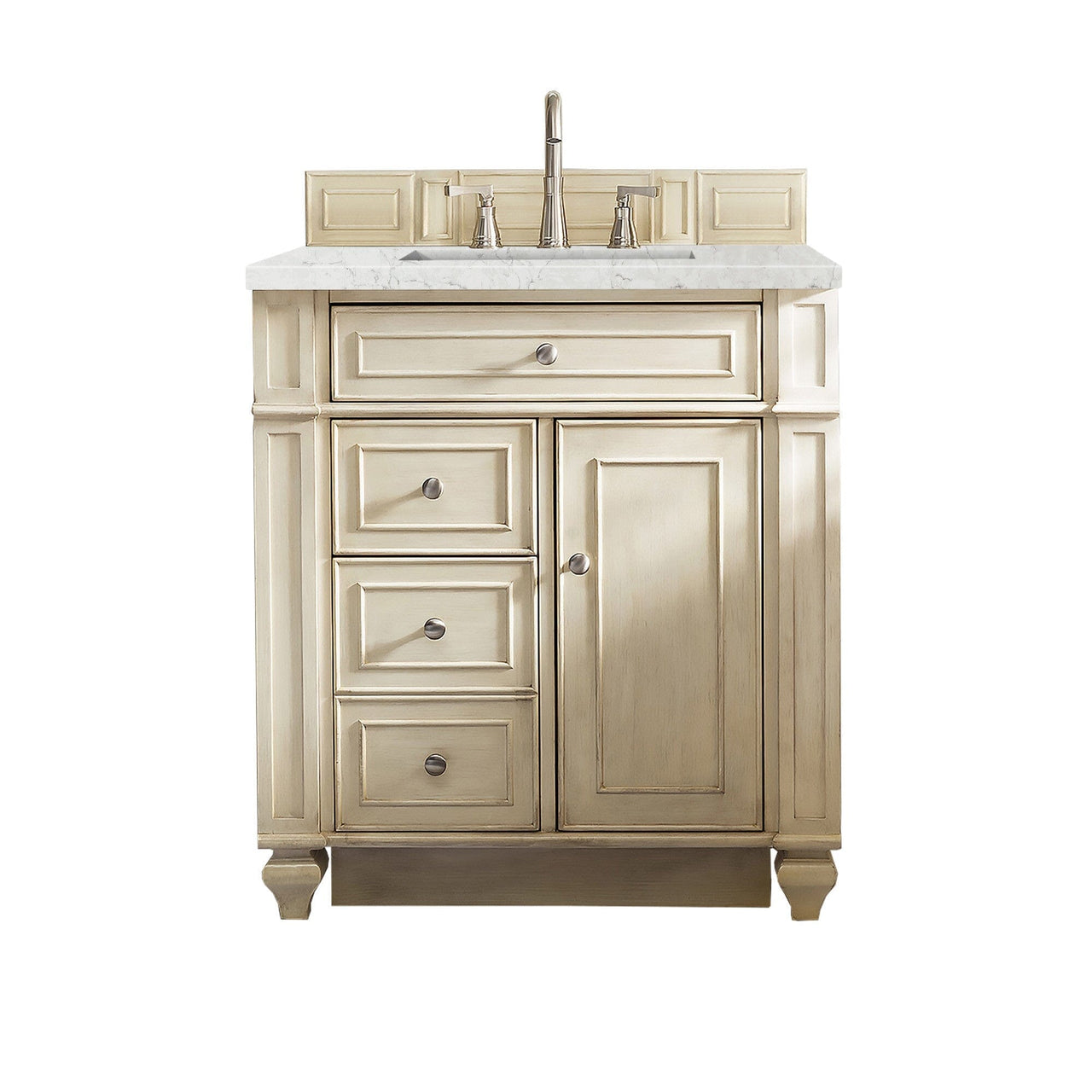 James Martin Bristol 30" Single Vanity Vanity James Martin Vintage Vanilla w/ 3 CM Eternal Jasmine Pearl Quartz Top 