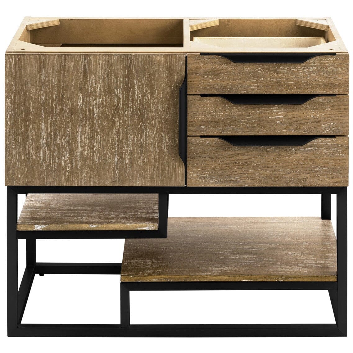 James Martin Columbia 36" Single Vanity Vanity James Martin Latte Oak - Matte Black Cabinet Only 