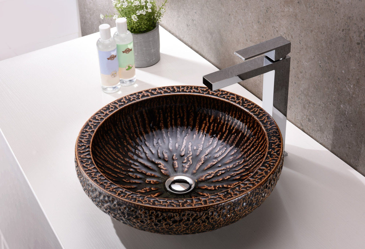 ANZZI Regalia Series LS-AZ188 Vessel Sink - Glass Bathroom Sink ANZZI 