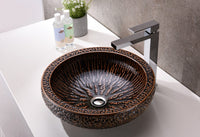 Thumbnail for ANZZI Regalia Series LS-AZ188 Vessel Sink - Glass Bathroom Sink ANZZI 