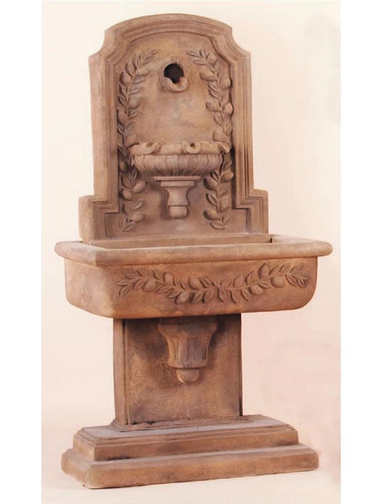 Lemon Lavabo Wall Cast Stone Outdoor Fountain Fountain Tuscan 