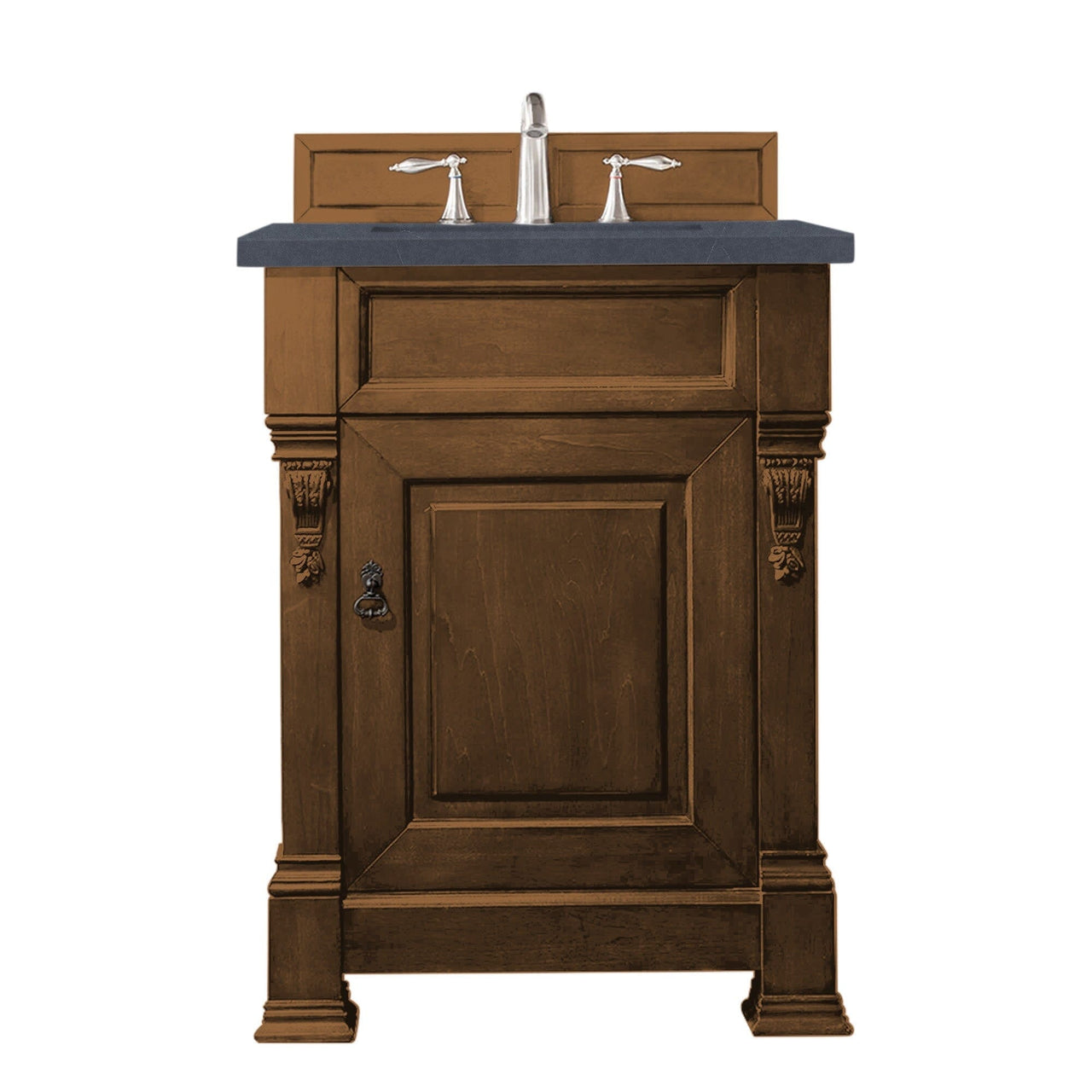James Martin Brookfield 26" Single Vanity Vanities James Martin Country Oak w/ 3 CM Charcoal Soapstone Quartz Top 