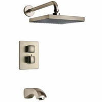 Thumbnail for Latoscana Lady thermostatic valve with 2 way diverter in Brushed Nickel bathtub and showerhead faucet systems Latoscana 