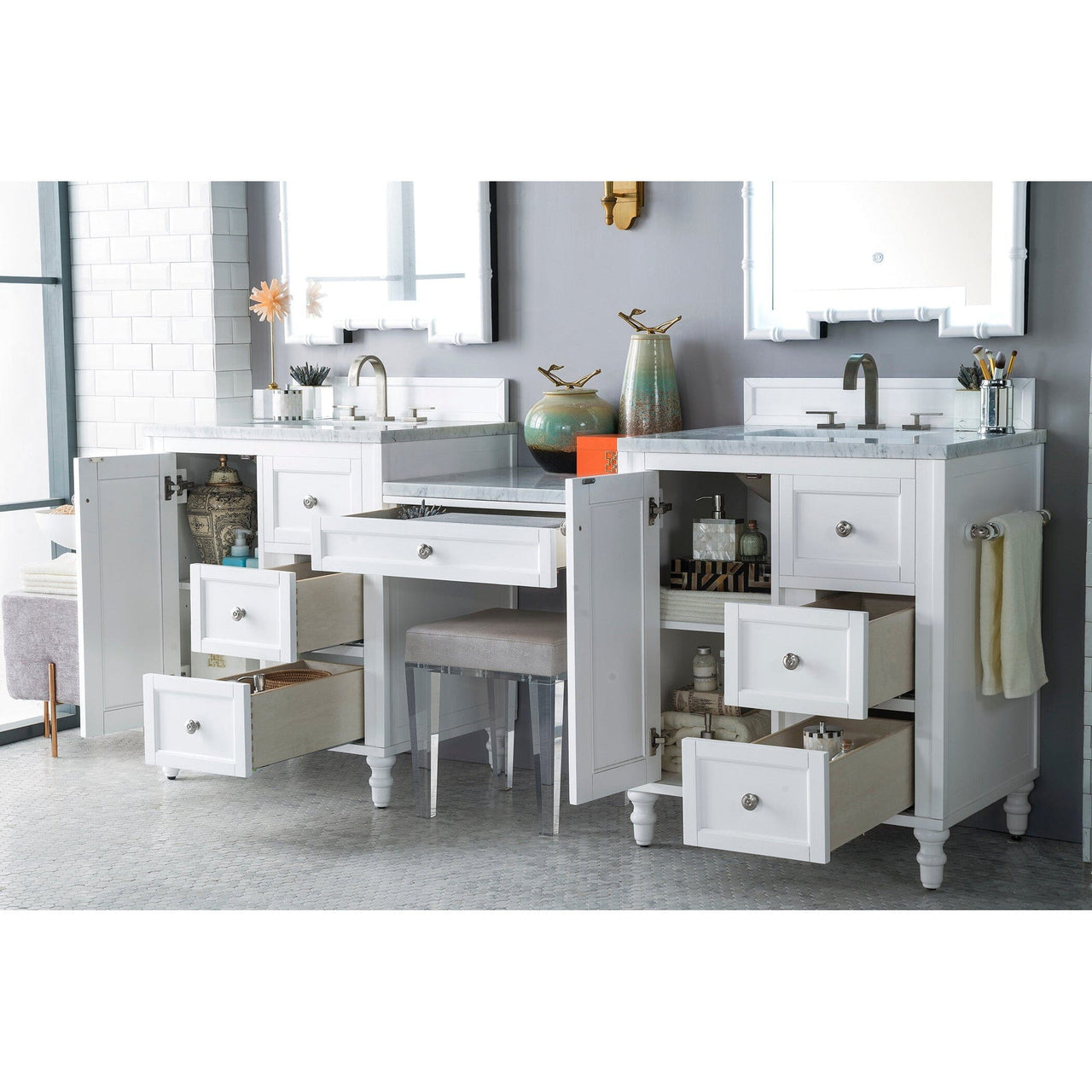 James Martin Copper Cove Encore 86" Double Vanity Set Vanity James Martin 
