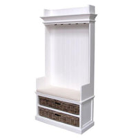 Thumbnail for NovaSolo Halifax Entryway Coat Rack & Bench +cushion + basket set Entryway NovaSolo 