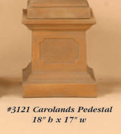 Carolands Pedestal Cast Stone Outdoor Garden Planter Planter Tuscan 