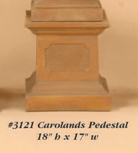 Thumbnail for Carolands Pedestal Cast Stone Outdoor Garden Planter Planter Tuscan 