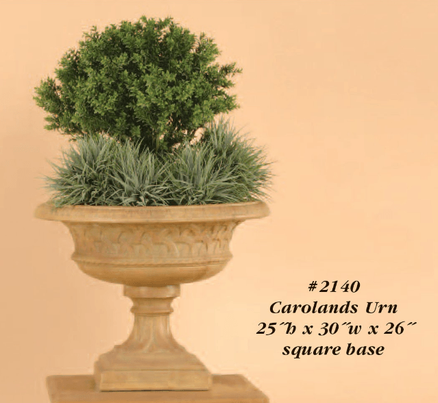 Carolands Urn Cast Stone Outdoor Garden Planter Planter Tuscan 
