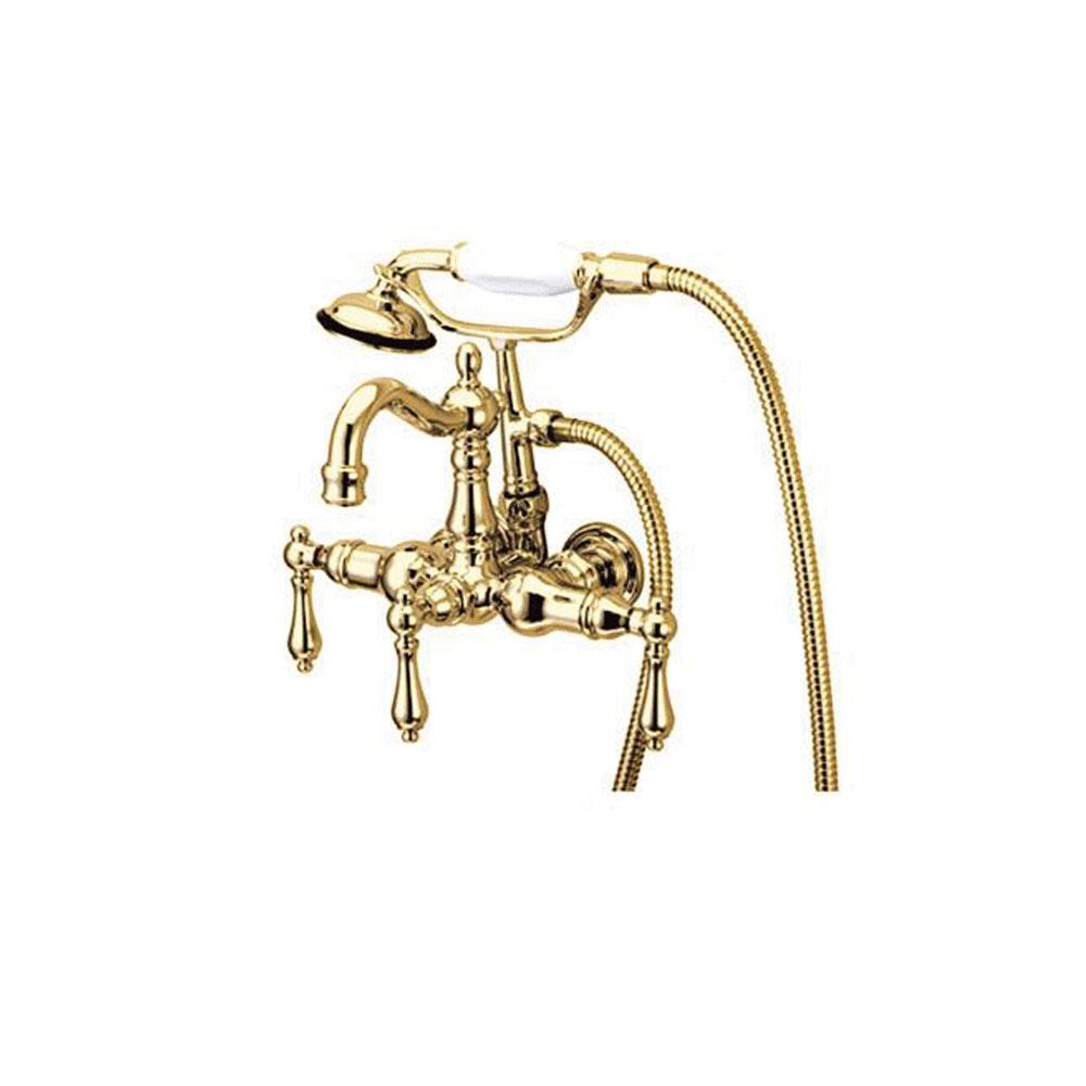 Kingston Brass Vintage 3-3/8" Wall Mount Clawfoot Tub Filler with Hand Shower Clawfoot Tub Filler Kingston Brass 