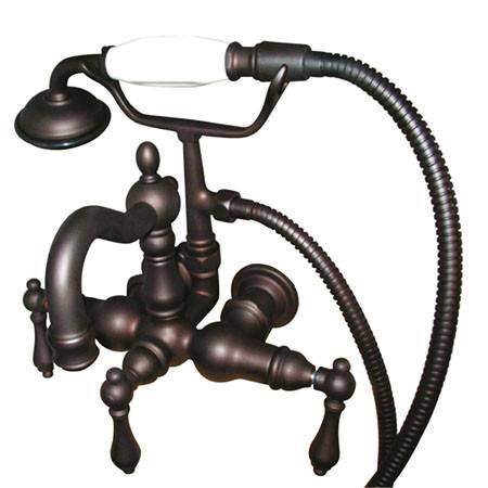 Kingston Brass Vintage 3-3/8" Wall Mount Clawfoot Tub Filler with Hand Shower Clawfoot Tub Filler Kingston Brass 