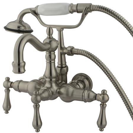 Kingston Brass Vintage 3-3/8" Wall Mount Clawfoot Tub Filler with Hand Shower Clawfoot Tub Filler Kingston Brass 