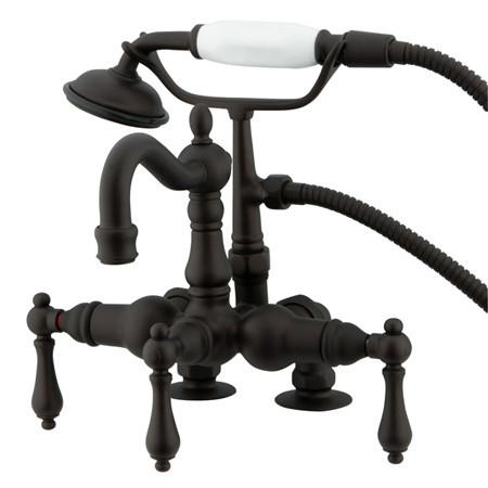 Kingston Brass Vintage 3-3/8" Deck Mount Clawfoot Tub Filler with Hand Shower Clawfoot Tub Filler Kingston Brass 