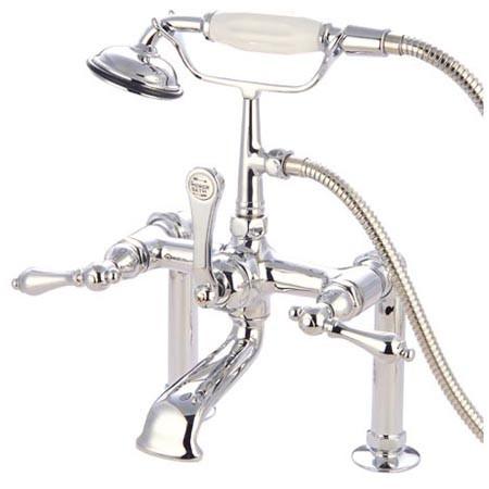 Kingston Brass Vintage 7" Deck Mount Clawfoot Tub Filler with Hand Shower Clawfoot Tub Filler Kingston Brass 