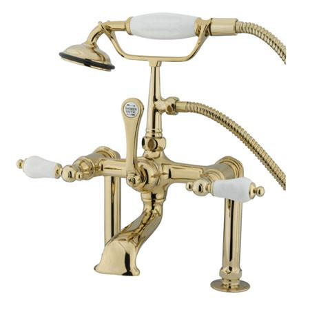 Kingston Brass Vintage 7" Deck Mount Clawfoot Tub Filler with Hand Shower Clawfoot Tub Filler Kingston Brass 