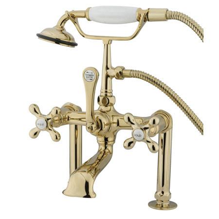 Kingston Brass Vintage 7" Deck Mount Clawfoot Tub Filler with Hand Shower Clawfoot Tub Filler Kingston Brass 