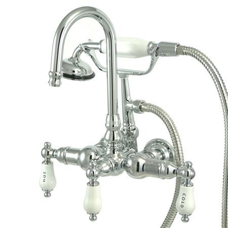 Kingston Brass Vintage Wall Mount Clawfoot Tub Filler with Hand Shower Clawfoot Tub Filler Kingston Brass 