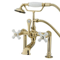 Thumbnail for Kingston Brass Vintage Deck Mount Clawfoot Tub Filler with Hand Shower Clawfoot Tub Filler Kingston Brass 