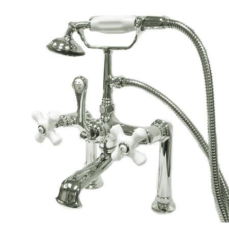 Kingston Brass Vintage Deck Mount Clawfoot Tub Filler with Hand Shower Clawfoot Tub Filler Kingston Brass 