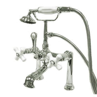 Thumbnail for Kingston Brass Vintage Deck Mount Clawfoot Tub Filler with Hand Shower Clawfoot Tub Filler Kingston Brass 