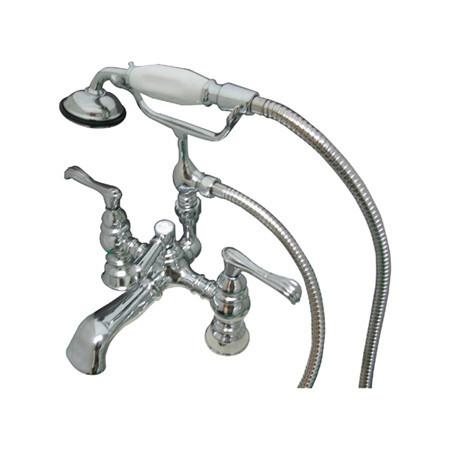 Kingston Brass Vintage 7" Deck Mount Clawfoot Tub Filler with Hand Shower Clawfoot Tub Filler Kingston Brass 