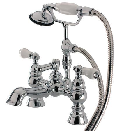 Kingston Brass Vintage 7" Deck Mount Clawfoot Tub Filler with Hand Shower Clawfoot Tub Filler Kingston Brass 
