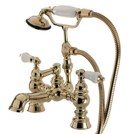 Kingston Brass Vintage 7" Deck Mount Clawfoot Tub Filler with Hand Shower Clawfoot Tub Filler Kingston Brass 