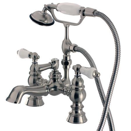 Kingston Brass Vintage 7" Deck Mount Clawfoot Tub Filler with Hand Shower Clawfoot Tub Filler Kingston Brass 
