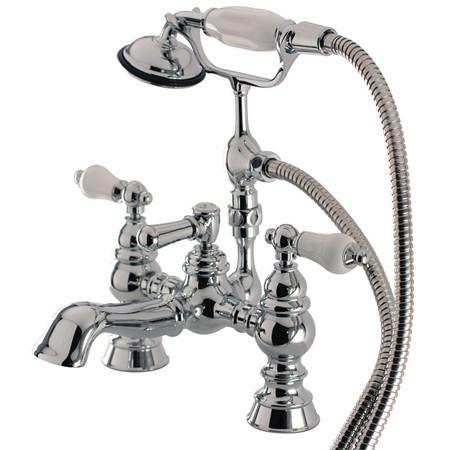Kingston Brass Vintage 7" Deck Mount Clawfoot Tub Filler with Hand Shower Clawfoot Tub Filler Kingston Brass 