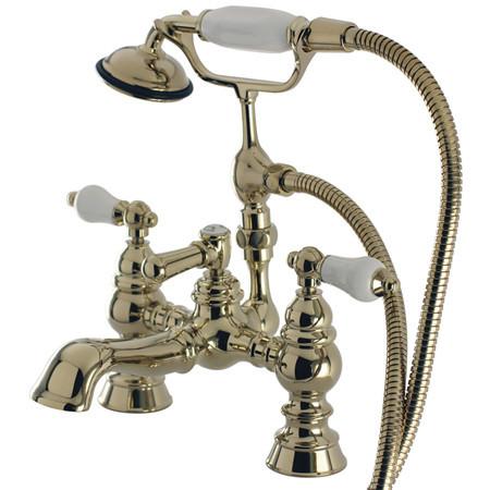 Kingston Brass Vintage 7" Deck Mount Clawfoot Tub Filler with Hand Shower Clawfoot Tub Filler Kingston Brass 