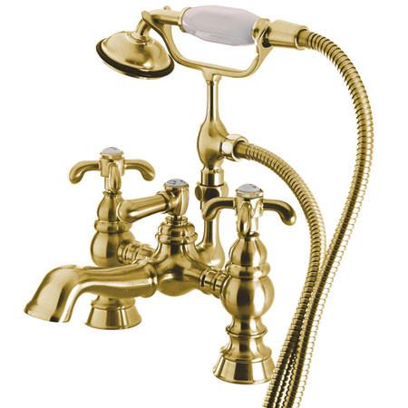 Kingston Brass Vintage 7" Deck Mount Clawfoot Tub Filler with Hand Shower Clawfoot Tub Filler Kingston Brass 