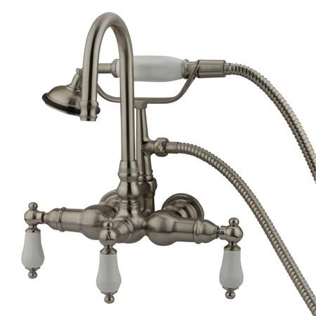 Kingston Brass Vintage 3-3/8" Wall Mount Clawfoot Tub Filler with Hand Shower Clawfoot Tub Filler Kingston Brass 