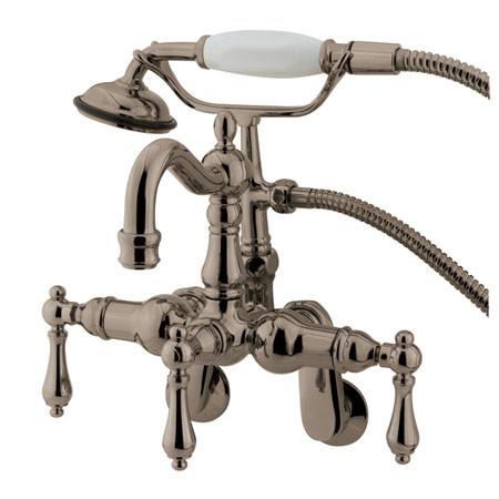 Kingston Brass Vintage 3-3/8" - 9" Adjustable Center Wall Mount Clawfoot Tub Filler with Hand Shower Clawfoot Tub Filler Kingston Brass 