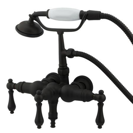 Kingston Brass Vintage 3-3/8" Wall Mount Clawfoot Tub Filler with Hand Shower Clawfoot Tub Filler Kingston Brass 