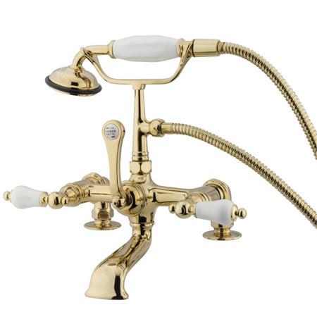 Kingston Brass Vintage 7" Deck Mount Clawfoot Tub Filler with Hand Shower Clawfoot Tub Filler Kingston Brass 