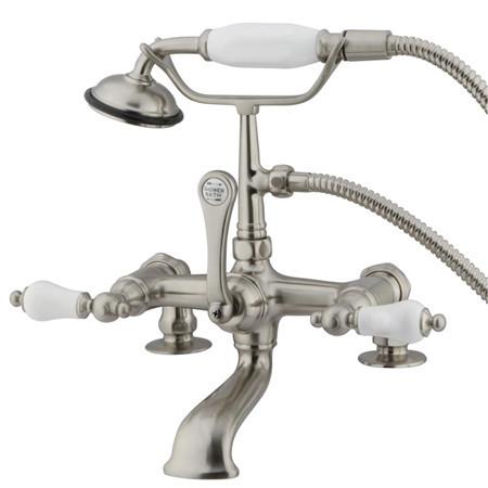 Kingston Brass Vintage 7" Deck Mount Clawfoot Tub Filler with Hand Shower Clawfoot Tub Filler Kingston Brass 