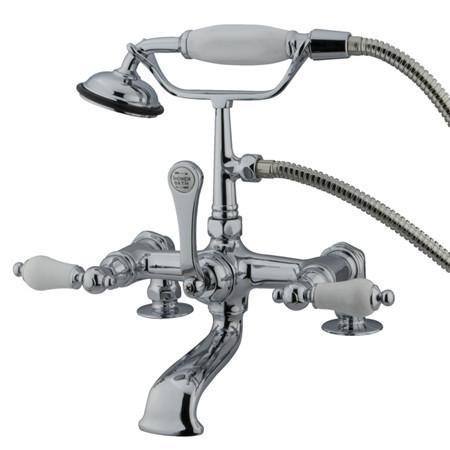 Kingston Brass Vintage 7" Deck Mount Clawfoot Tub Filler with Hand Shower Clawfoot Tub Filler Kingston Brass 