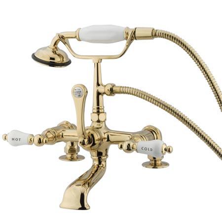 Kingston Brass Vintage 7" Deck Mount Clawfoot Tub Filler with Hand Shower Clawfoot Tub Filler Kingston Brass 