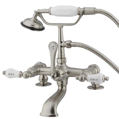 Kingston Brass Vintage 7" Deck Mount Clawfoot Tub Filler with Hand Shower Clawfoot Tub Filler Kingston Brass 
