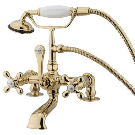 Kingston Brass Vintage 7" Deck Mount Clawfoot Tub Filler with Hand Shower Clawfoot Tub Filler Kingston Brass 
